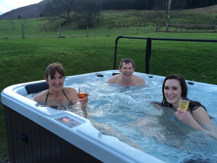 Hot tub at Croftgarrow